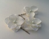 Bridal Flower Hair Pins, Hydrangea Hair Flowers, Wedding Hair, Flower Fascinators