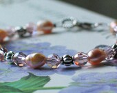 Jennifer Pink Crystal & Pearl Bracelet