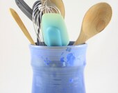 Utensil Crock, Cobalt Crystalline