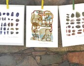 original watercolor painting  Lines  original artwork brown abstract painting