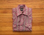 mens vintage short sleeve western shirt