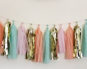 Tissue Tassel Garland-18 tassels- Zinnia Blooms Il_170x135