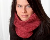 Cowl - Scarf - Hand Knitted  -  Wildflowers