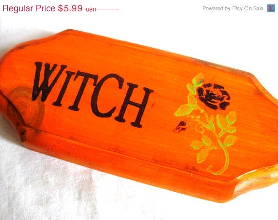 sToReWiDe sale Halloween - Primitive Sign Magic Witch