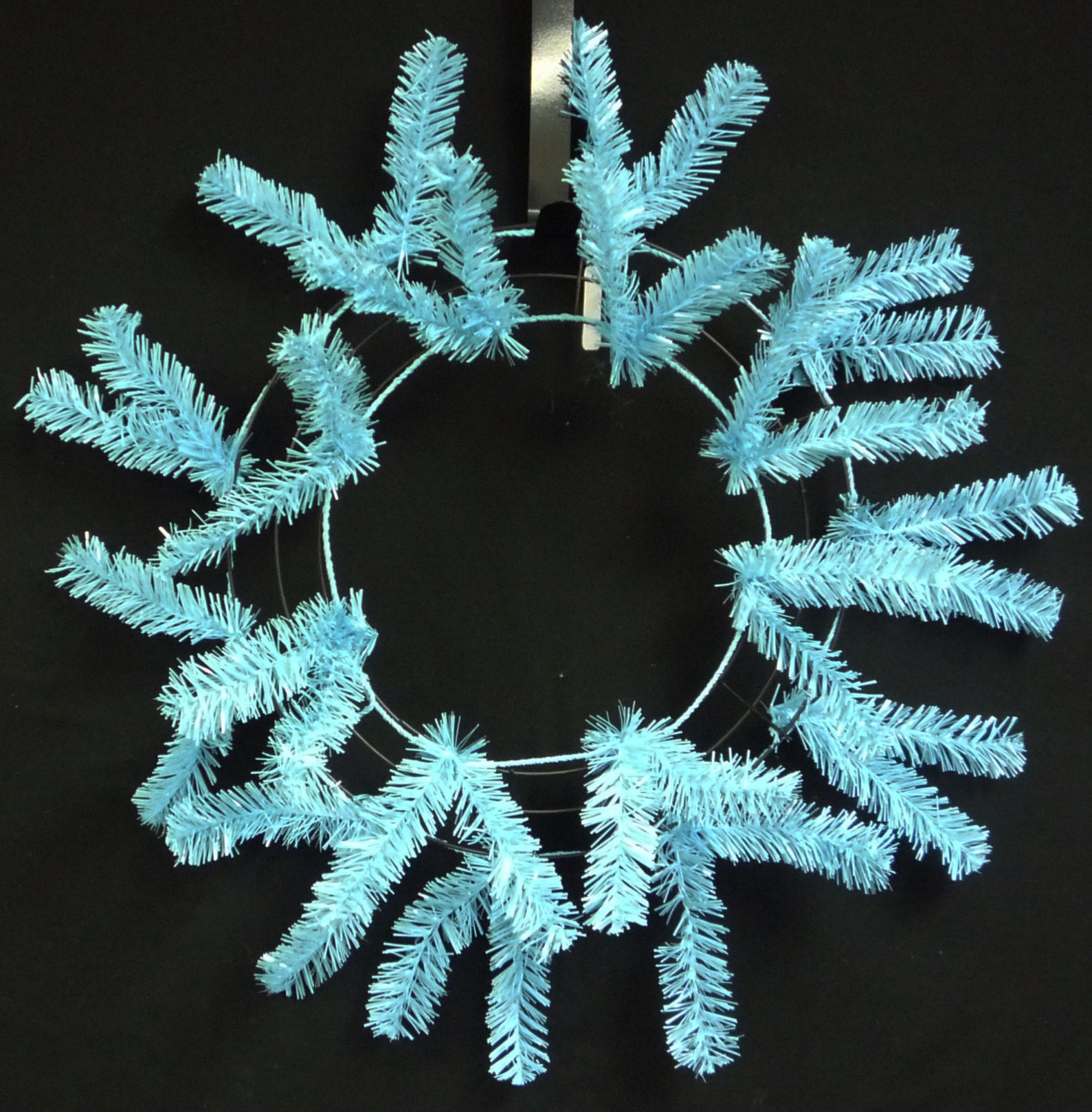 Sky Blue Deco Mesh Work Wreath 24 Inches by wreathsbyrobin on Etsy