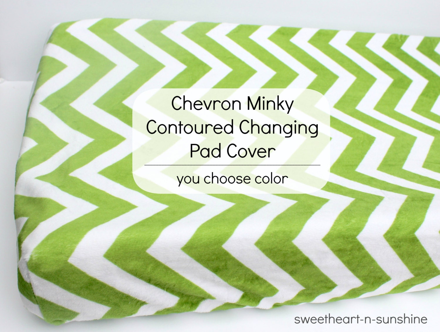 Chevron Minky Contoured Changing Pad Cover- YOU CHOOSE COLOR
