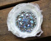 Something Blue Vintage Wedding Hair Flower Fascinator Comb
