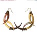 Spring Sale - 10 % OFF - Unusual Colourful Metal Hoops - Thorn Crown Earrings - Free Shipping - 24K Gold Plated - Antiqued Copper Filigrees