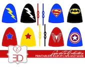 Superhero Collection - Printable Lollipop Cape and Mask - INSTANT DOWNLOAD Il_170x135