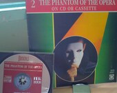 Vintage 90's Phantom of the Opera Musical CD Collection with Pewter Brooch
