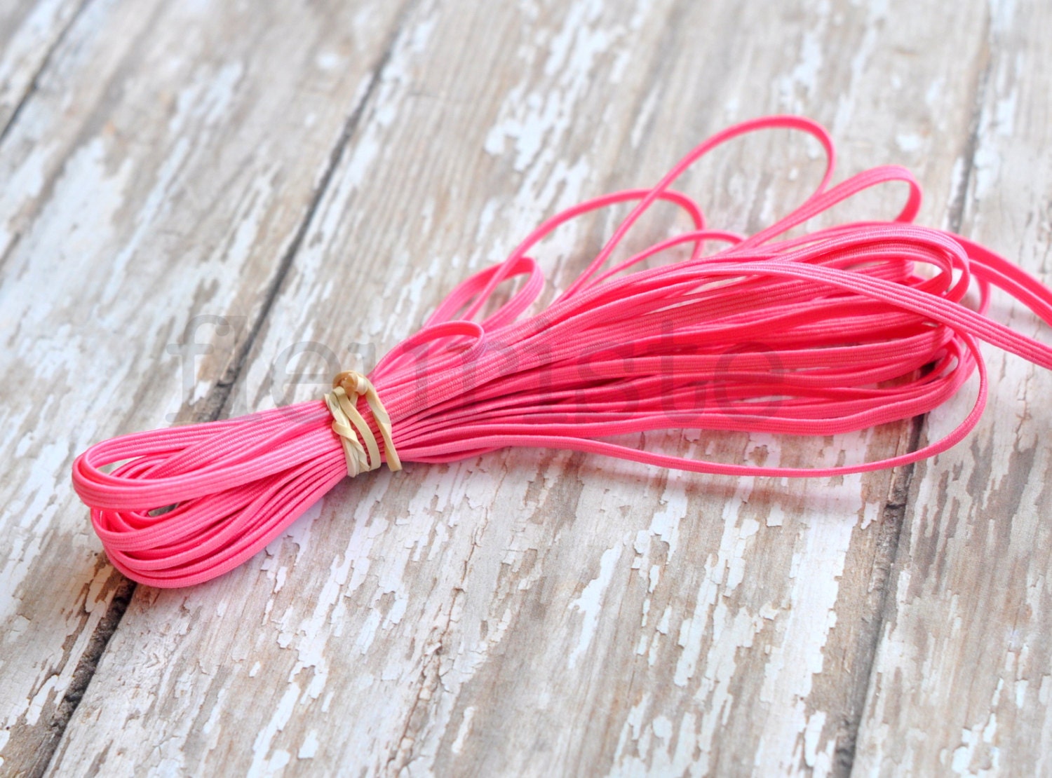 1/8 Inch Elastic-5 Yards-Bubblegum Pink-Headband Elastic