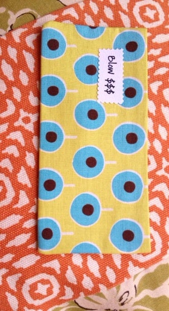 SIX Solid Fabric Envelopes (pink or brown)  with Velcro and Designer Carrier