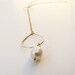 Gold Choker/Lariat Teardrop Connector Hoops With 24K Gold Vermeil Coin Charm