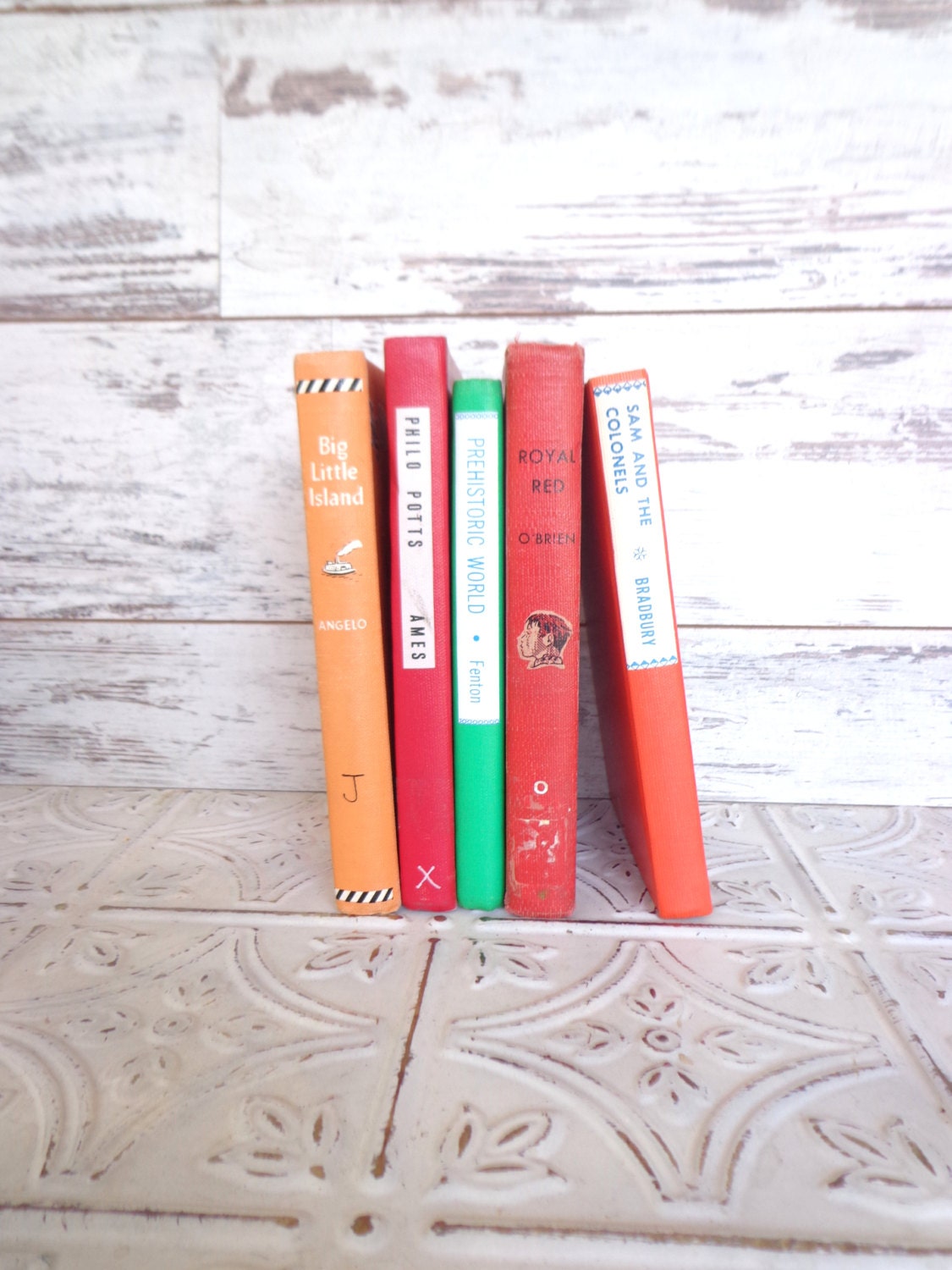 Bright & Colorful Books Instant Library Collection Decorative Books Photography Props Green, Orange, Red