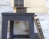 Cream & Black Books Instant Library Collection Vintage Decorative Book Bundle Photography Props Off White Beige Fathers Day