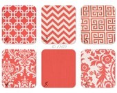 MEMORIAL DAY SALE Coral Throw Pillows Decorative Coral Pillow Covers, Accent Pillows 18 x 18 Inches Coral Collection Mix and Match