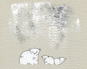 snowfall - original painting by elizabeth pawle - gouache, ink and pencil