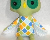 Cute Green and Blue Olw Ready to Ship
