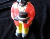 Uncle Mose 5' Pepper Shaker  Black Americana Very Old With Plug F and F Mold and Dye Works Dayton Ohio Oriignal
