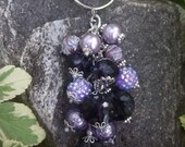 Pretty Purple Beaded Keychain