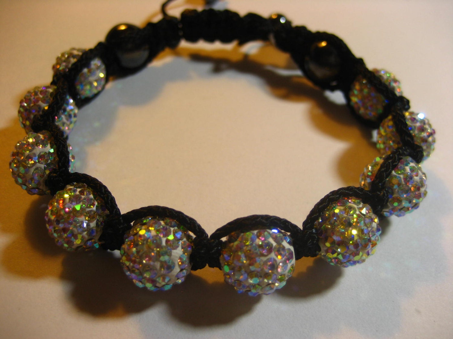 Shambala Swarovski Pave Crystal Bracelet - White