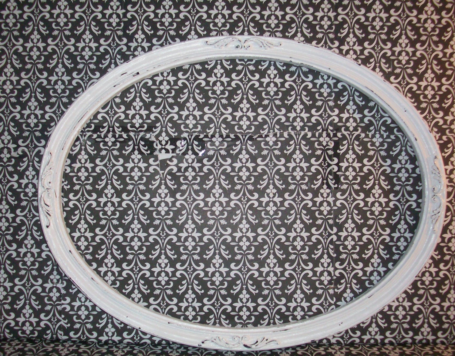 Large Oval Wall Hanging Picture Frame by DirtRoadDecor on Etsy