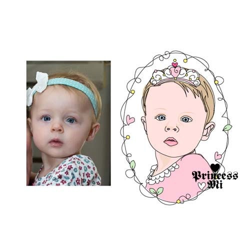 Custom Portrait artwork for ONE person Single Head Shot - Digital Portrait illustration  jpg file