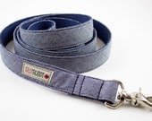 Indigo Herringbone Dog Leash