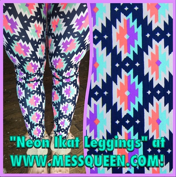 NEW Neon Ikat Leggings
