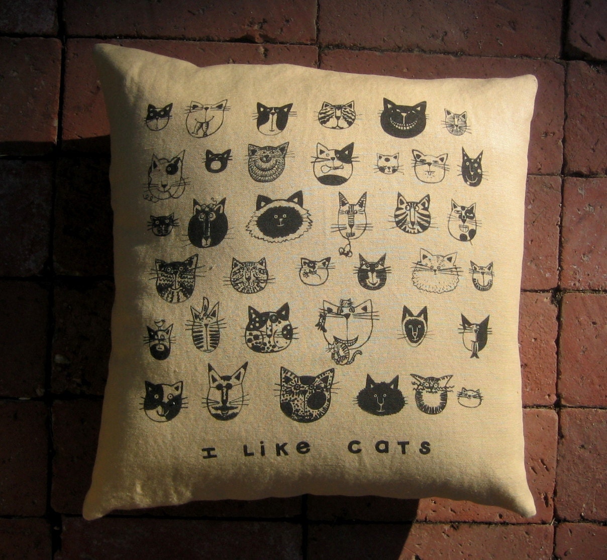 I Like Cats Linen Pillow Cover 14X14