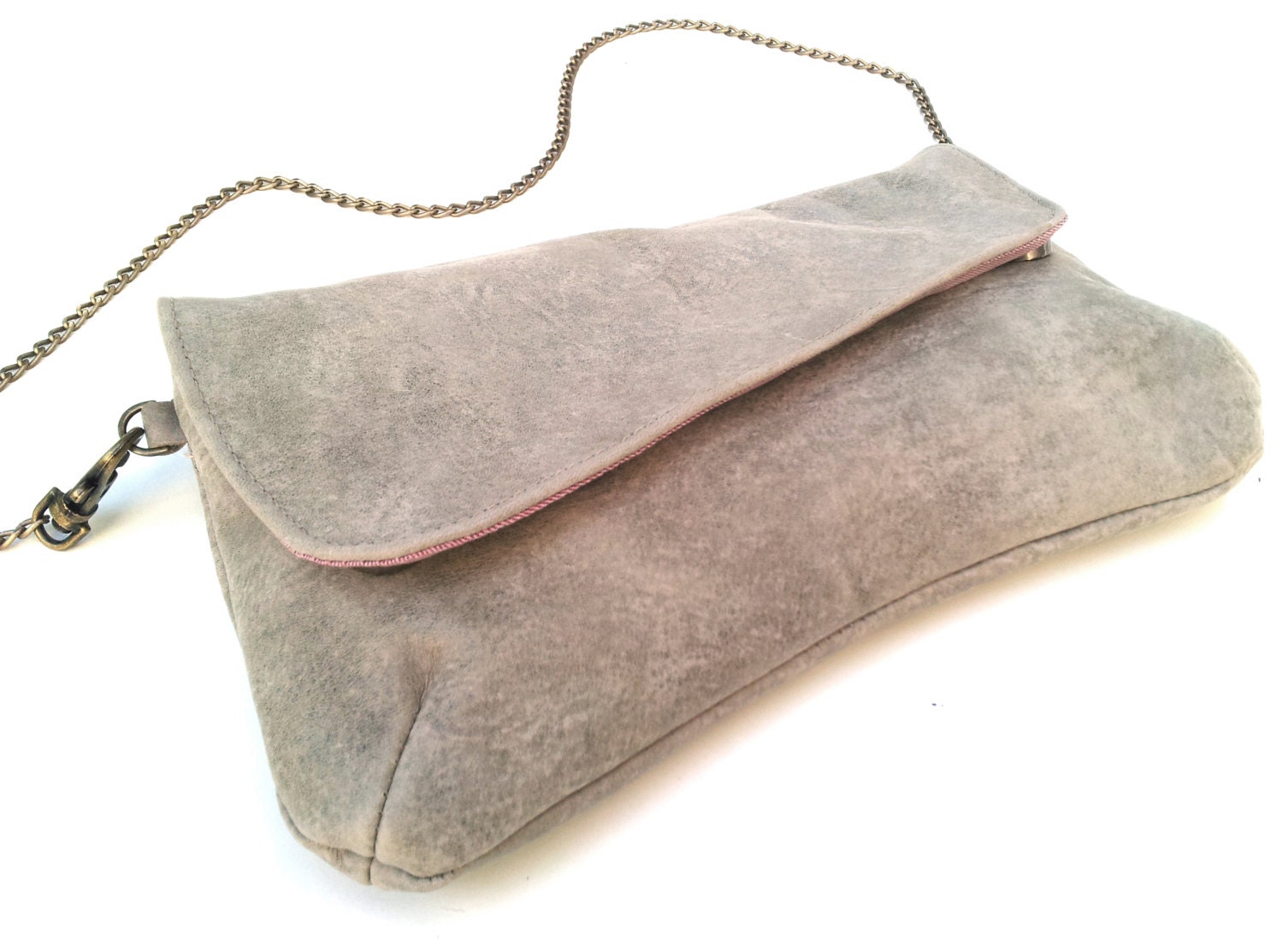 Free shipment, leather clutch purse, leather clutch wallet, Beige/khaki small bag
