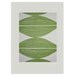 Fifties inspired 'Seeds' print original wall decor in green and cream. A simple abstract handmade screenprint