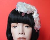 Flirt Bardot Bow in White Paillettes and Cashmere