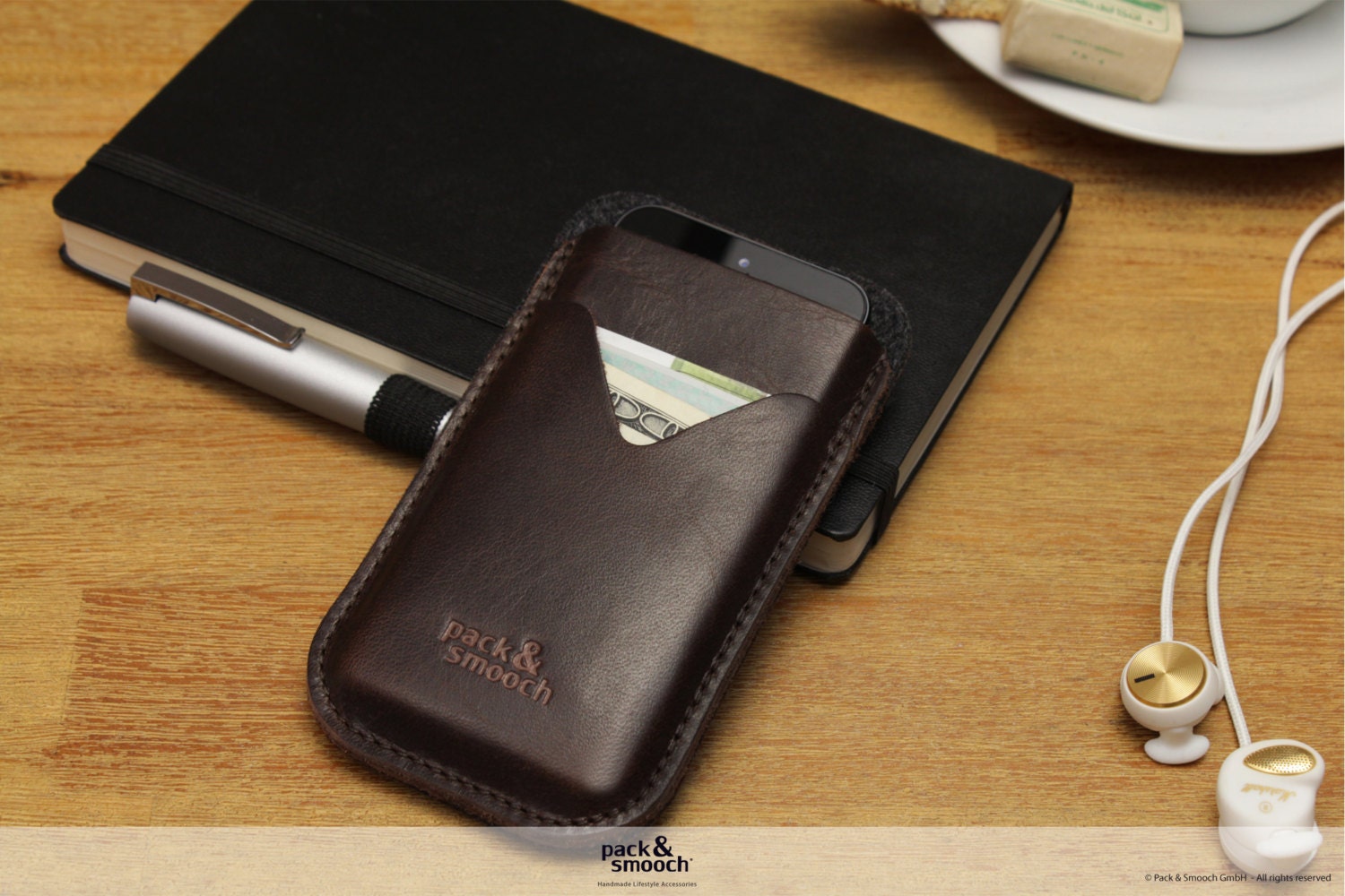 Pack & Smooch iPhone 5 wallet case iphone 5 sleeve leather case Herdwick HE-5-ADB