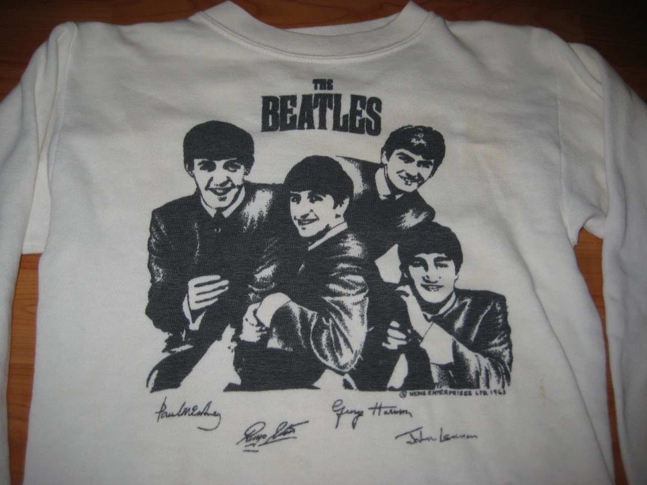 RARE Authentic1960s BEATLES Sweatshirt w/signatures -Own a Piece of Rock History-1966