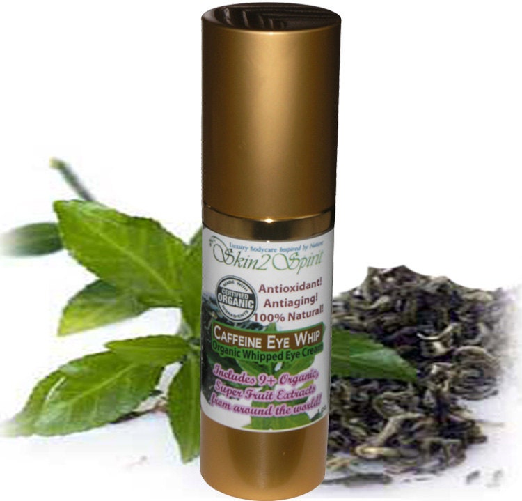 CAFFEINE Eye Whip - Truly All Natural - Organic - NO Synthetic Fragrances or harmful chemicals - Anti-aging - Antioxidant - 1 oz