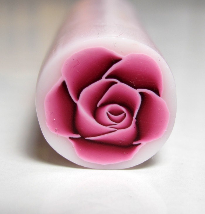 Polymer clay cane Red Wine millefiori ROSE cane