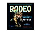Small Journal - Rodeo Brand Apples - Fruit Crate Art Print Cover