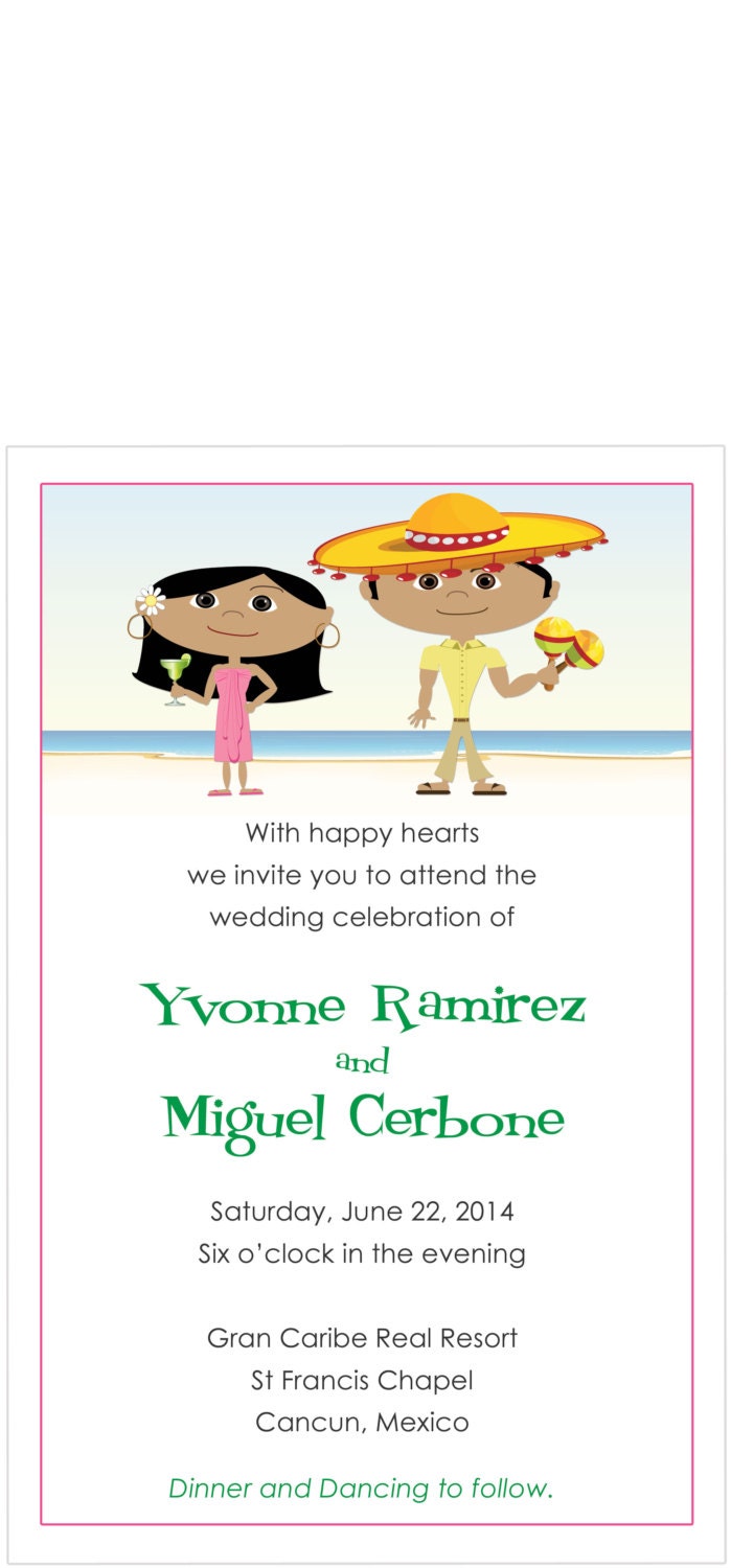 Mexican Wedding Invitations and RSVP Cards