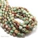Impression Stone, Aqua Terra Jasper, Blue-Green, Oval, Flat, Smooth, Gemstone Beads, 8x10mm, Small, Full-Strand, 42pcs - ID 1471