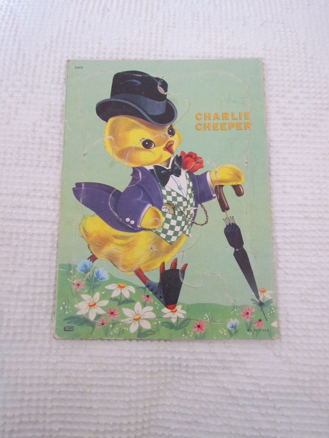 Vintage Lowe Charlie Cheeper Children's Puzzle