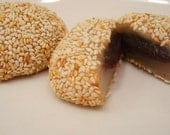 MOCHI- New White Sesame Daifuku Mochi Balls- Vegan- Gluten Free- Snack