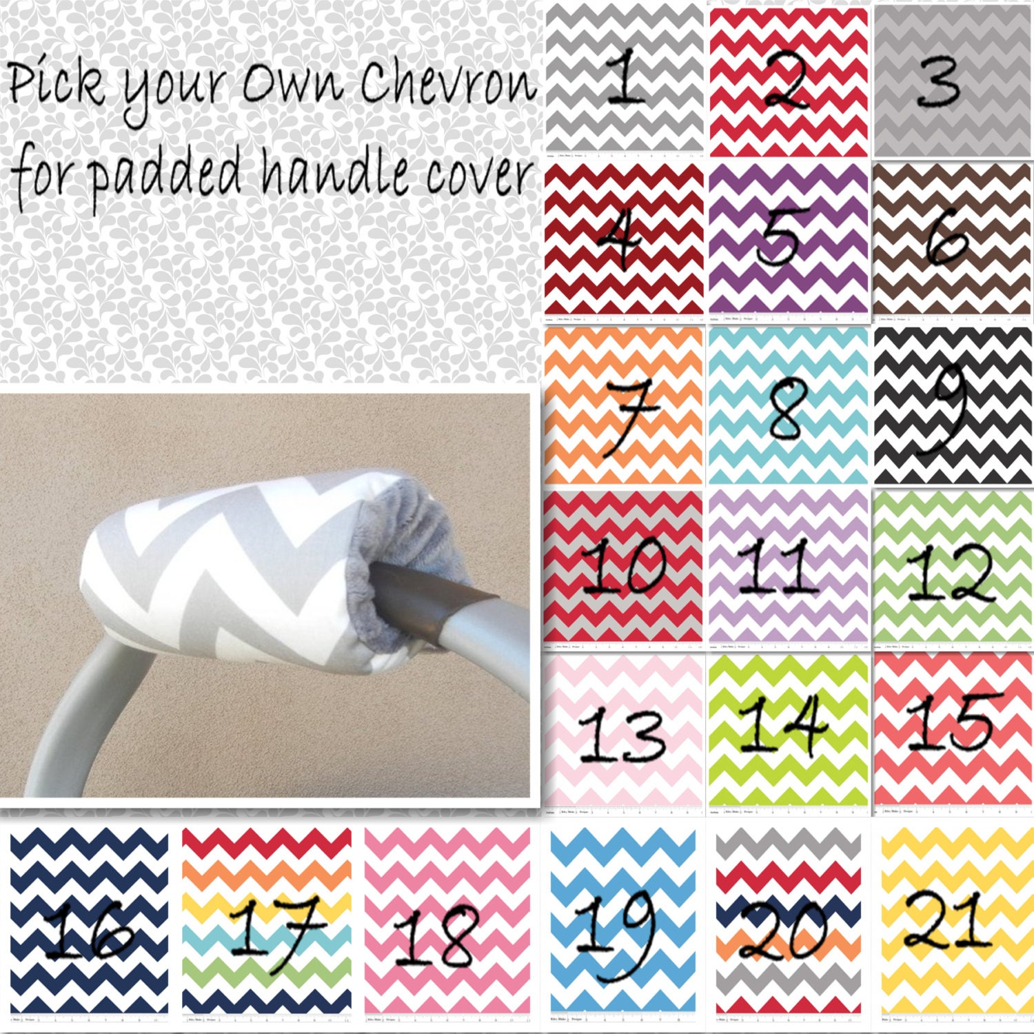 Car seat handle cover carseat handle cover Padded Handle by isewjo