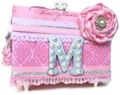 Personalized Girls Jewellery Keepsake Box Pink Damask Shabby Chic Decor