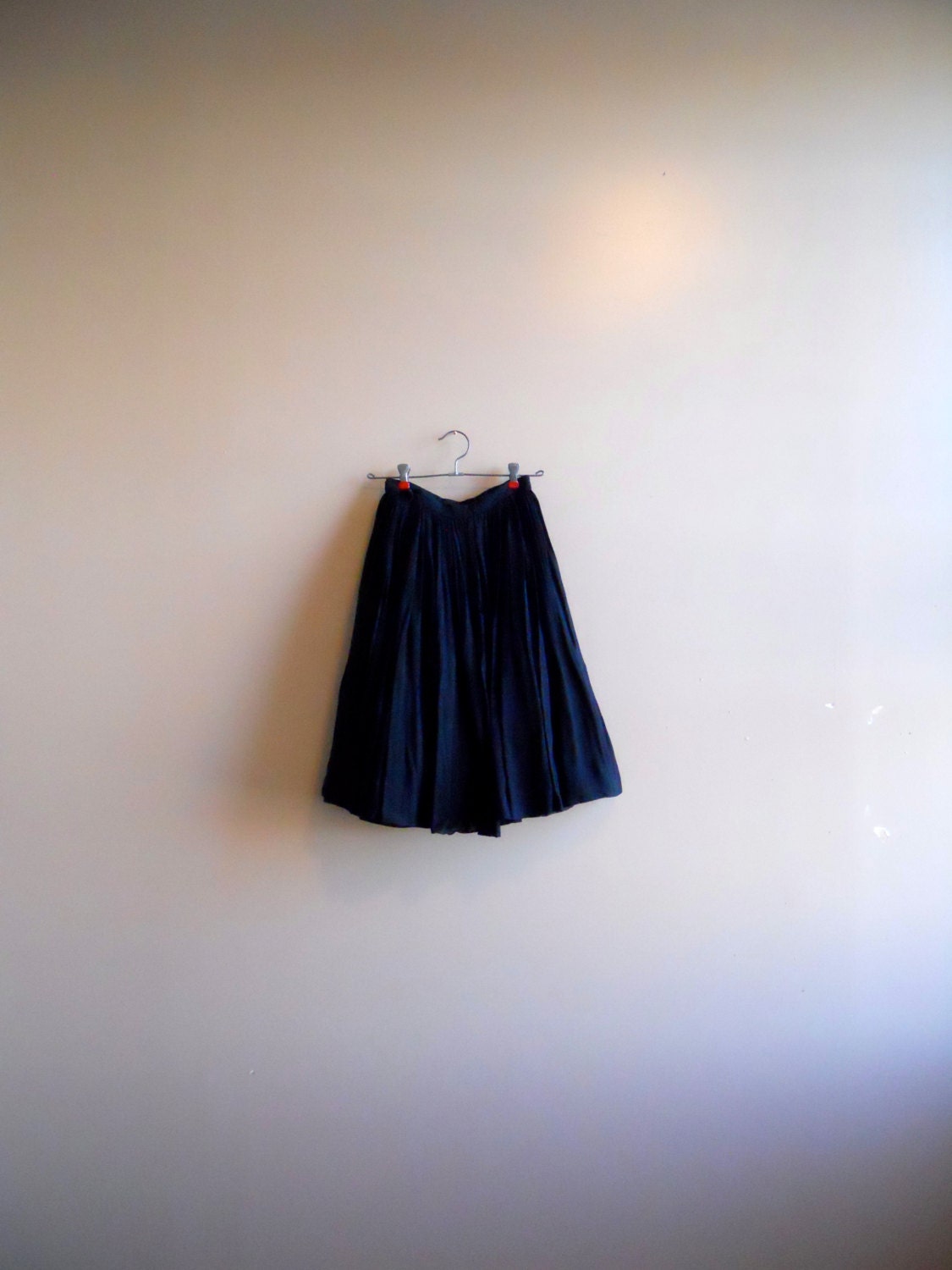 50s / 1950s Black Chiffon Very Full Skirt with Crinoline