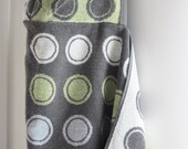 Baby to Toddler HOODED TOWEL - Bath Beach Pool - Pastel Bubbles Gray Polka Dot - ABShoppe