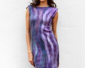 Felted tunic OOAK nuno felted 2in1 reversible everyday womens lavender tunic nunofelting texture christmas preview gift guide