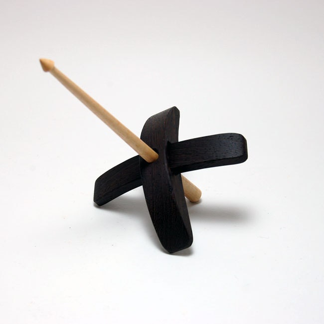 Medium Turkish Spindle: Wenge and Curly Maple