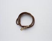 Cotton Dog Rope Leash: Wood, Small