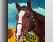 Quarter Horse - 5x7 Giclee print on canvas